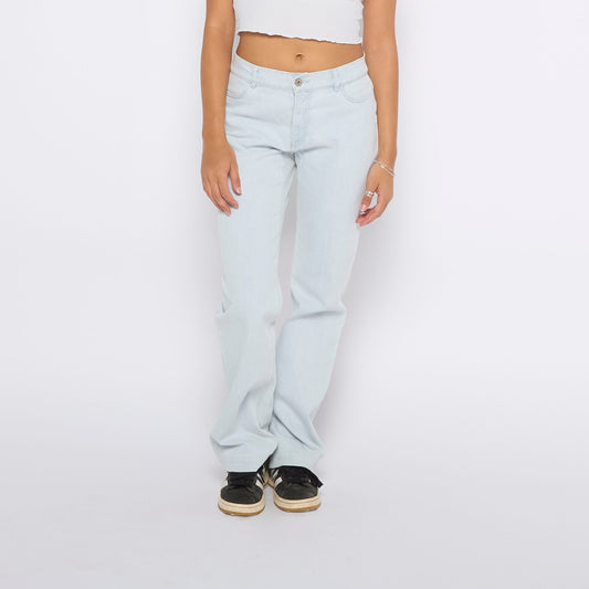 Stone Washed Bootleg Jeans - UK 8