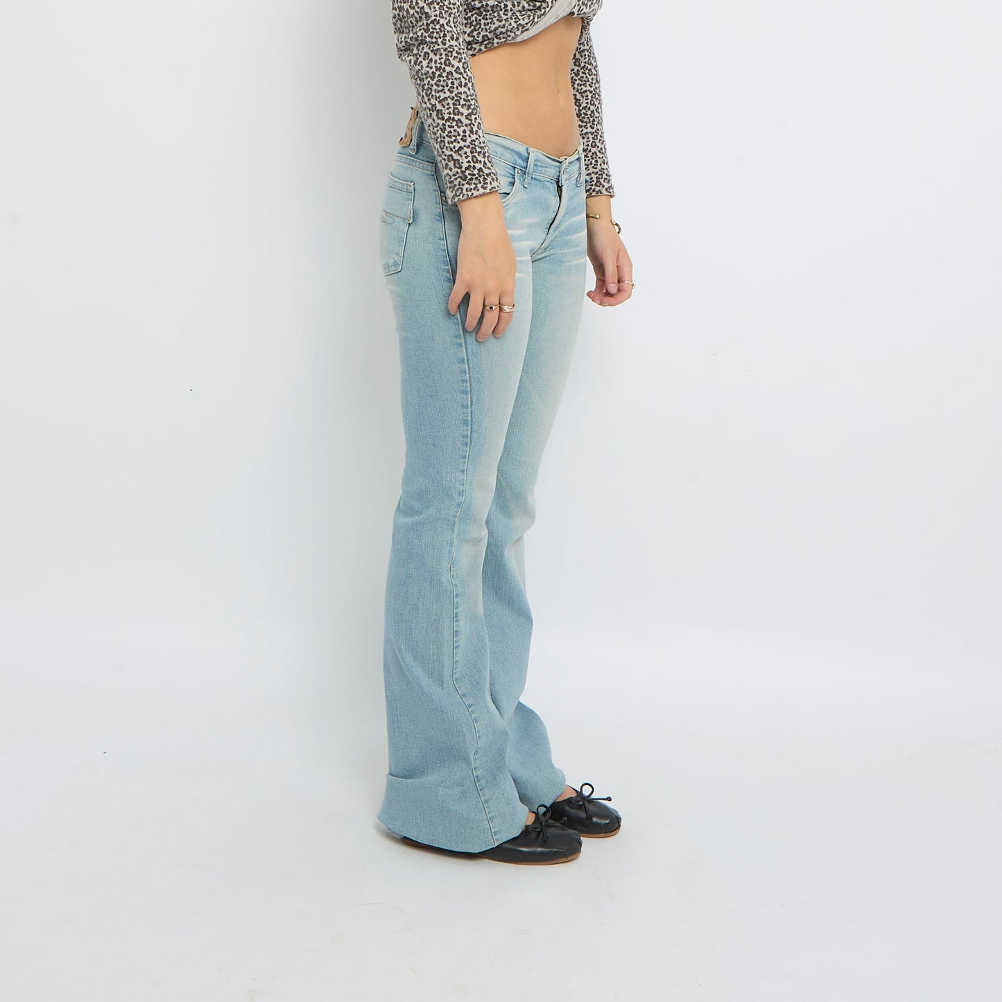 Low Waist Acid Wash Jeans -UK 8