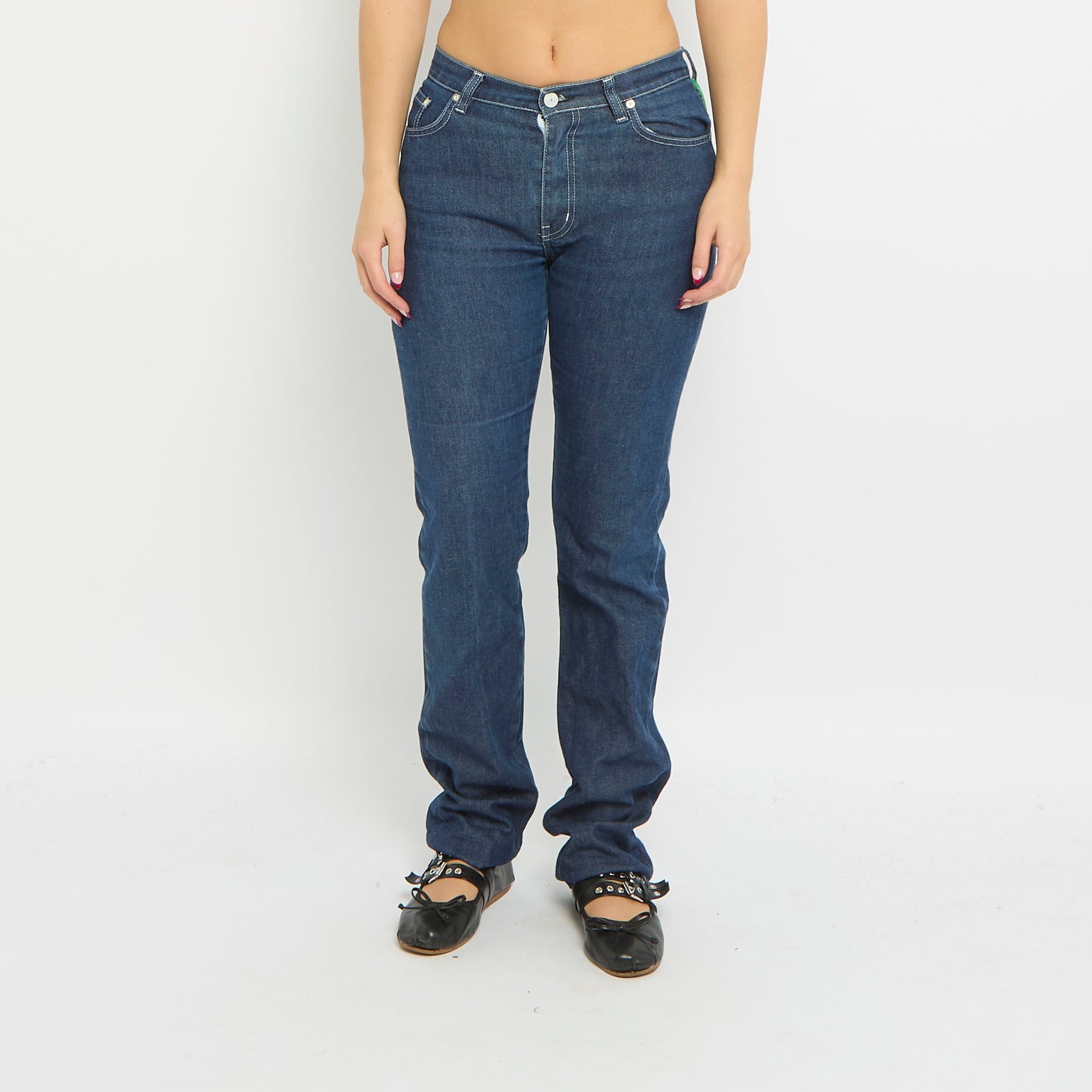 Fiorucci Contrast Stitch Tapered Jeans - UK 8