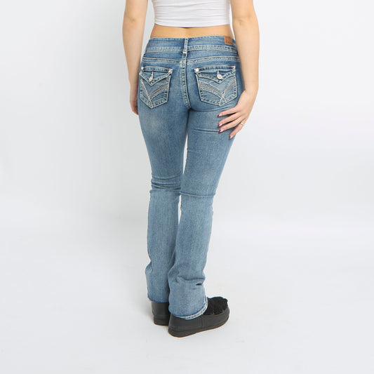 Flared Leg Acid Wash Jeans - UK 8