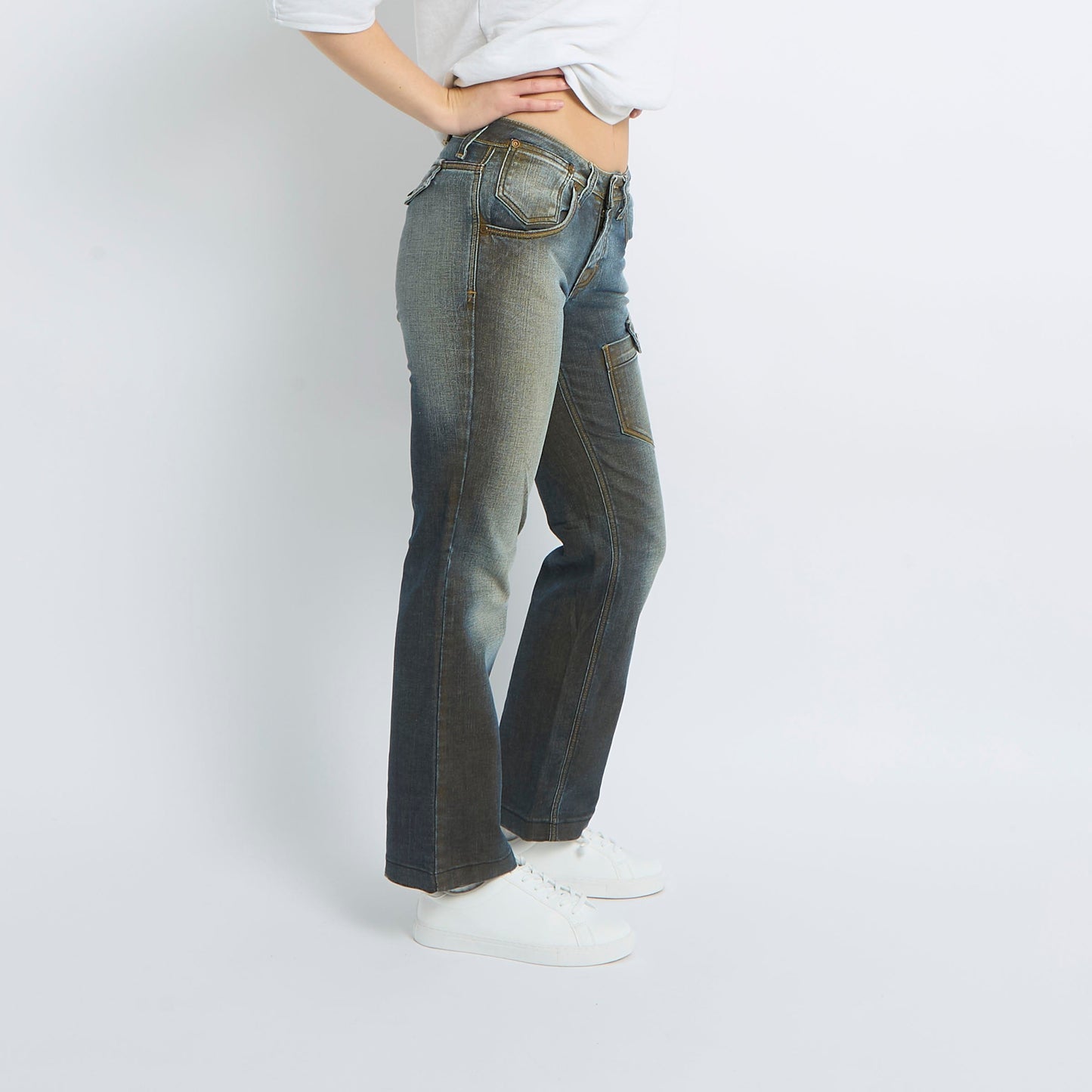 Straight Leg Cargo Jeans - UK 8