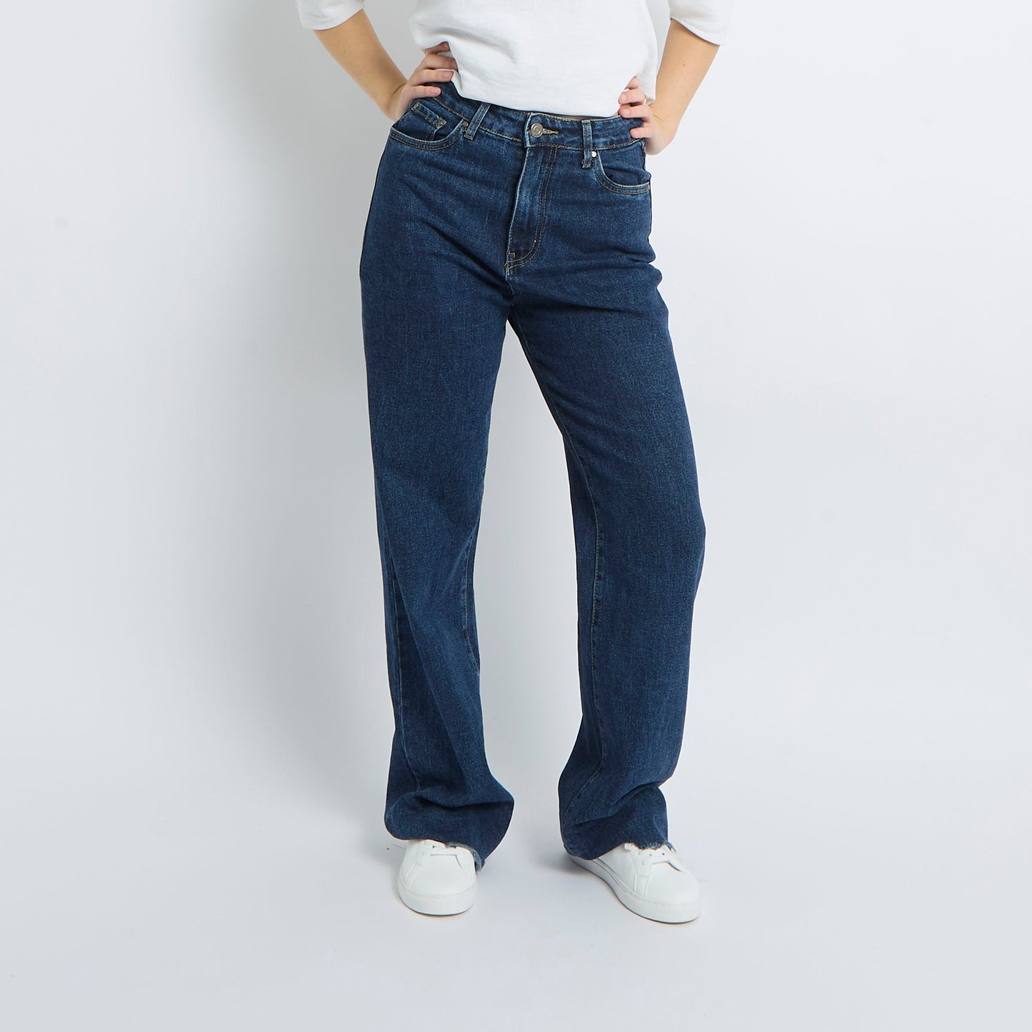 High Waist Wide Leg Jeans - UK 8