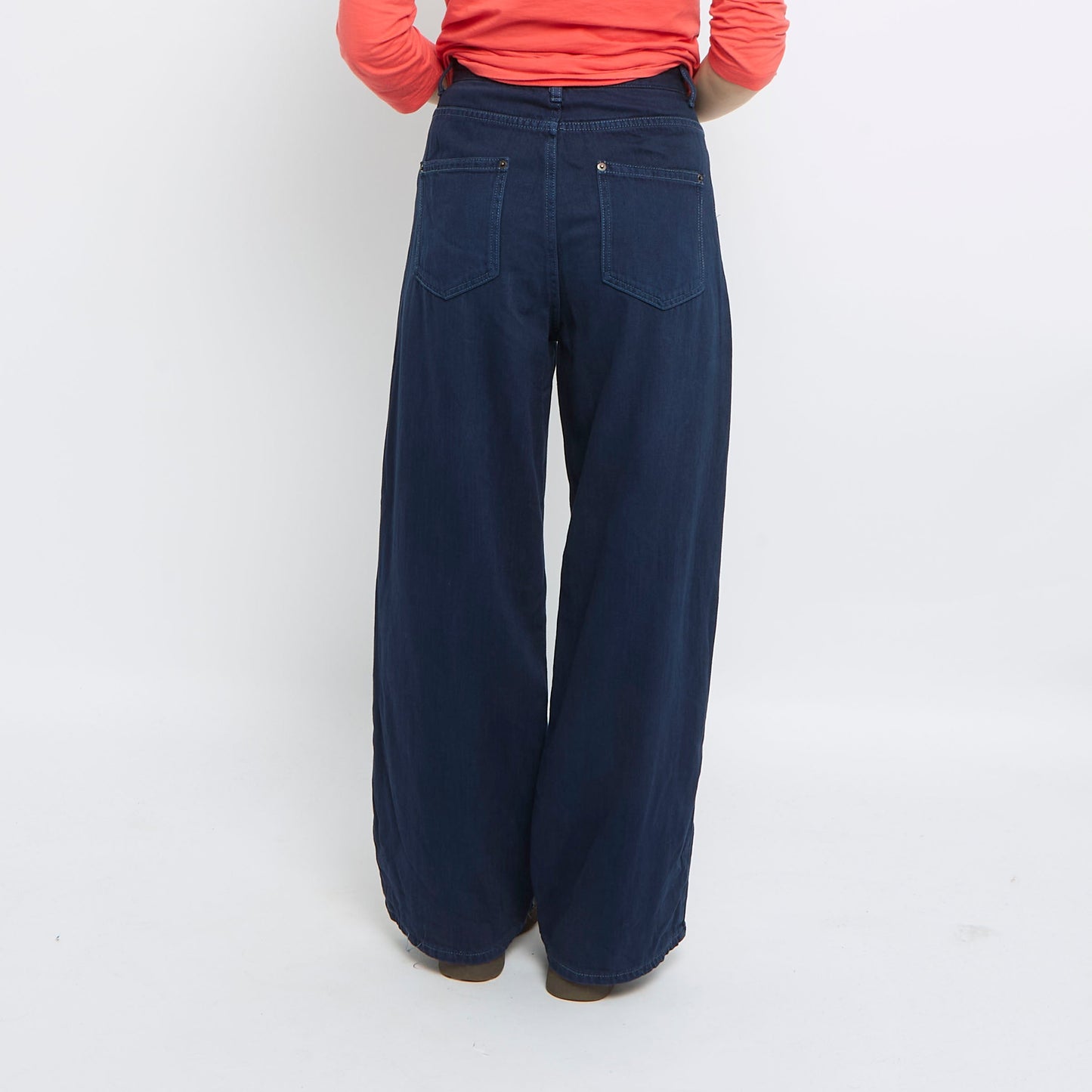 Dark Wash Wide Leg Jeans - UK 8