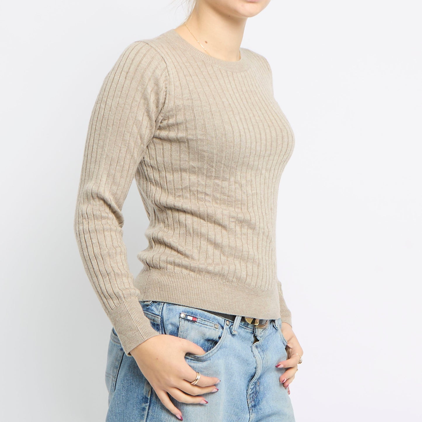 Ribbed Knitted Top - UK 10