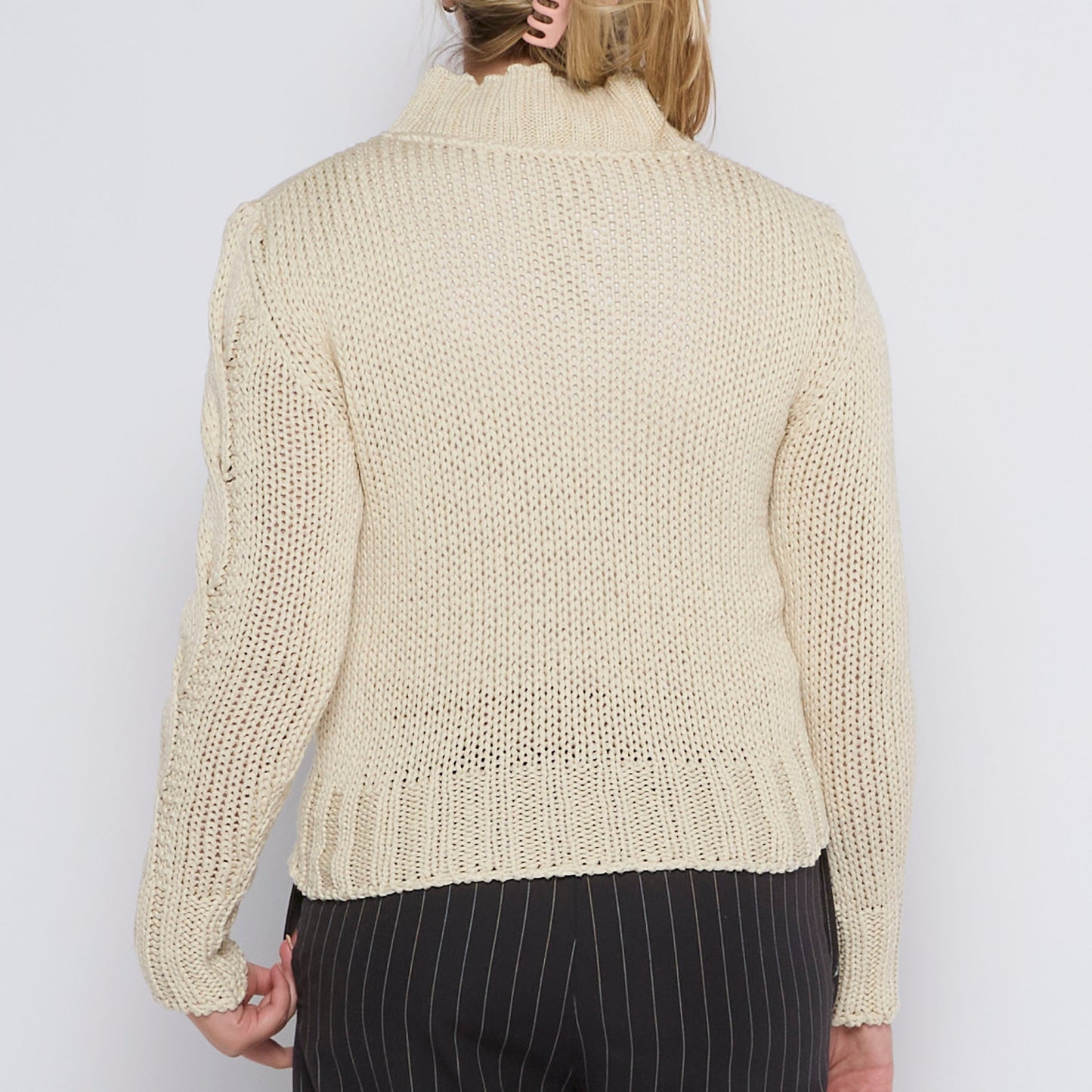 Heavy Knit Full Zip Sweater - UK 10