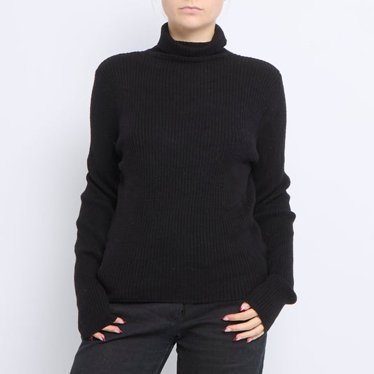 Ribbed Turtleneck Sweater - UK 10