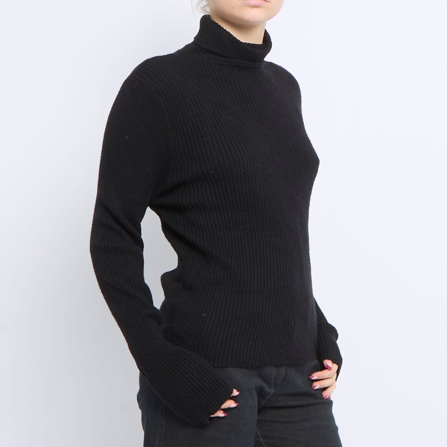 Ribbed Turtleneck Sweater - UK 10