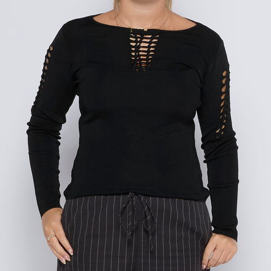 Joyx Ribbed Longsleeve Top - UK 10