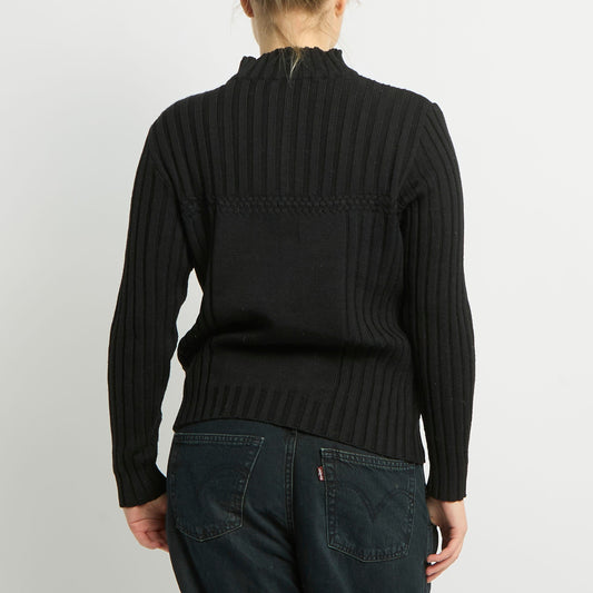 Chunky Knit Duo Zip Jumper - UK 10