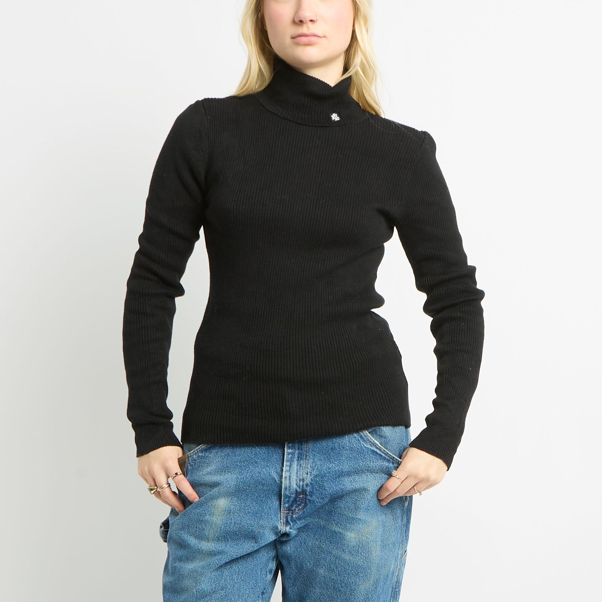 Ralph Lauren Ribbed Long Sleeve Roll Neck - UK 10