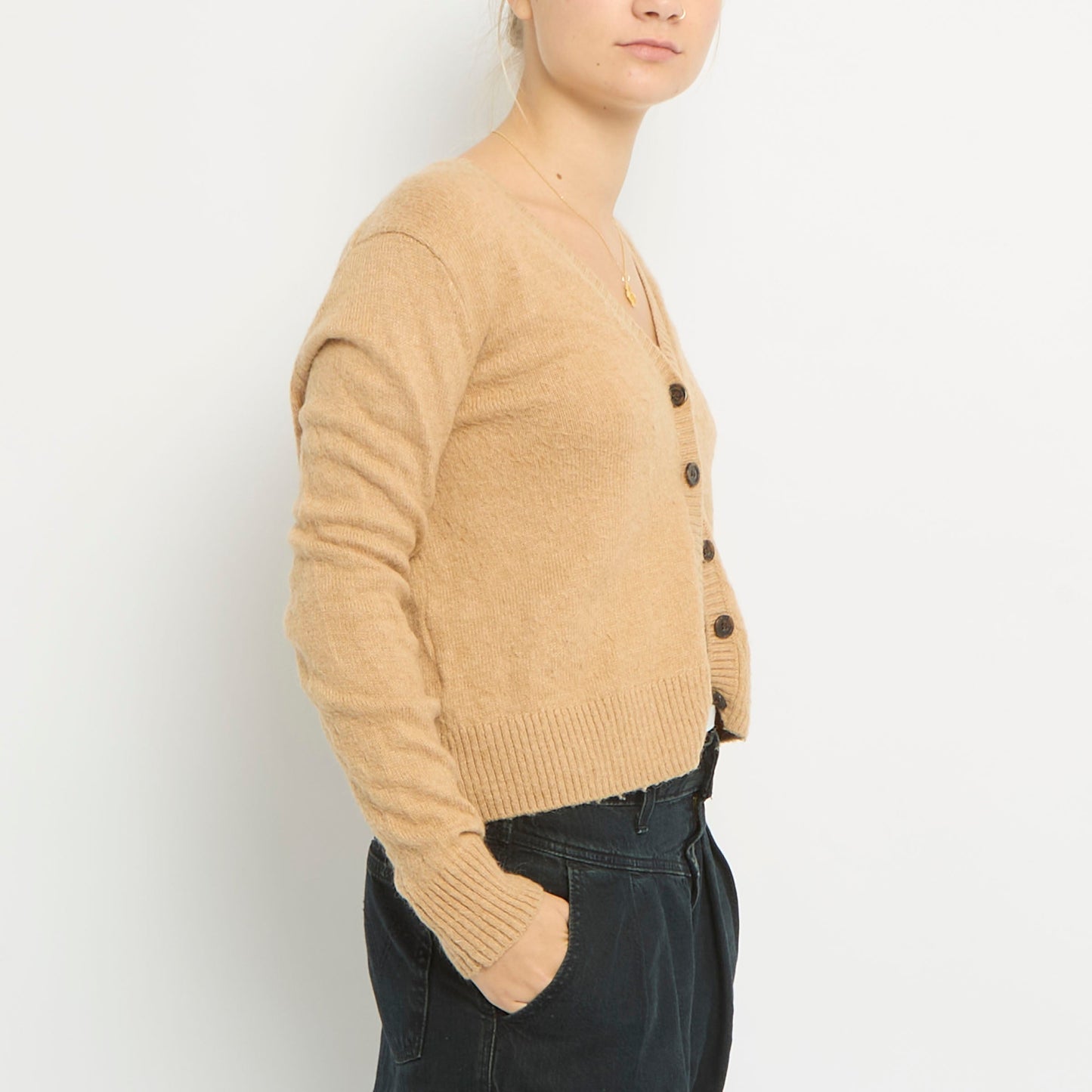 Mango V-Neck Knitted Cardigan - UK 10