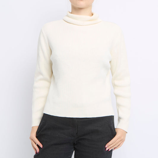 Ribbed Turtleneck Sweater - UK 10