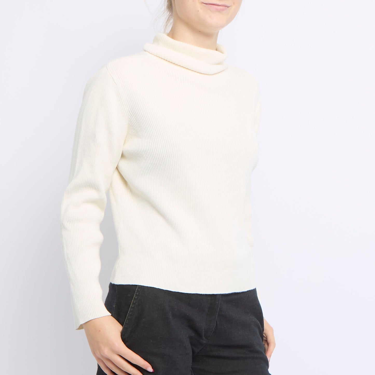 Ribbed Turtleneck Sweater - UK 10