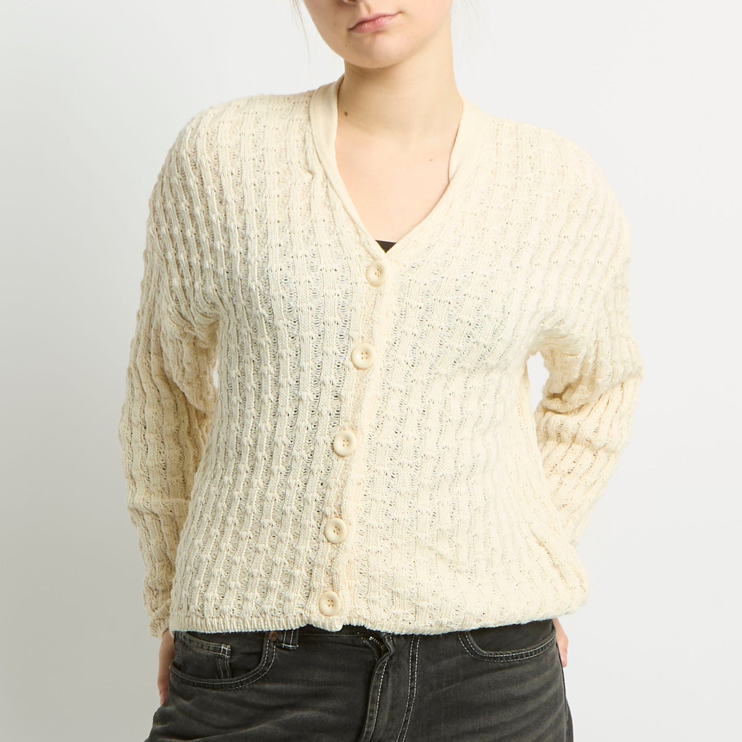 Crochet Knit Cardigan - UK 10