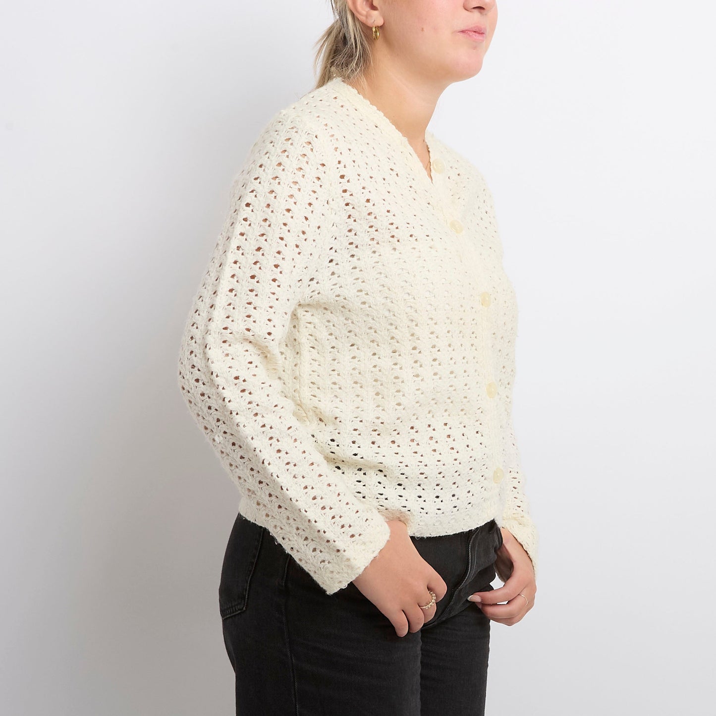 Crochet Knit Cardigan - UK 10