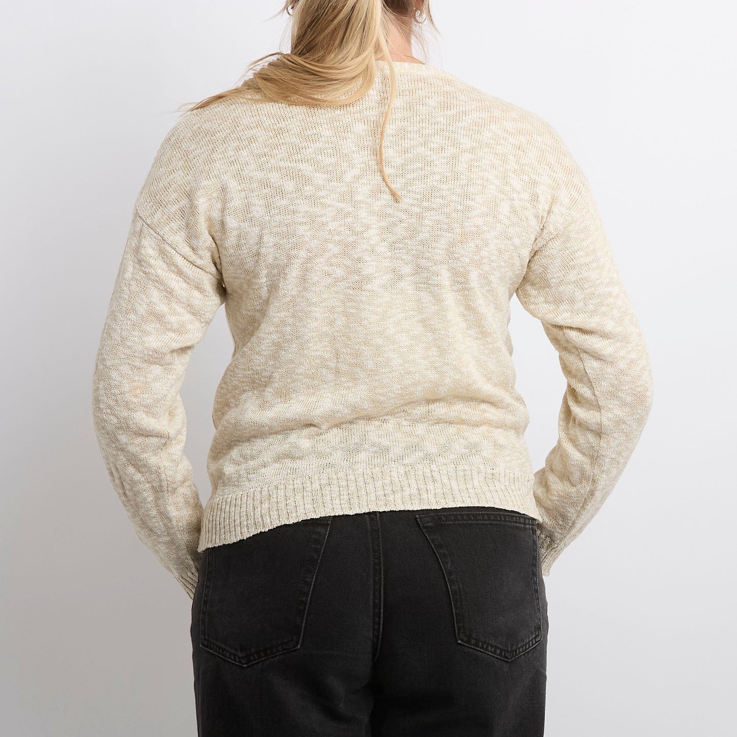 Fine Knit Wide Neck Sweater - UK 10