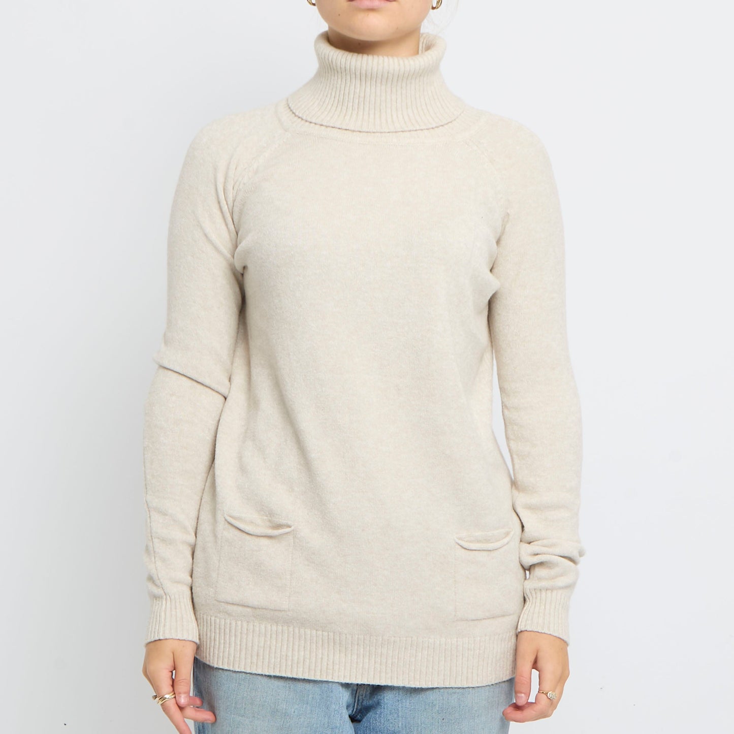 Turtleneck Fine Knit Sweater - UK 10