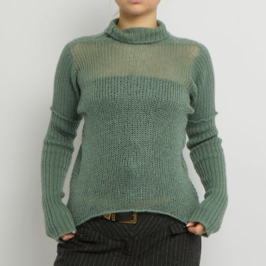 Polo Neck Knitted Jumper - UK 10