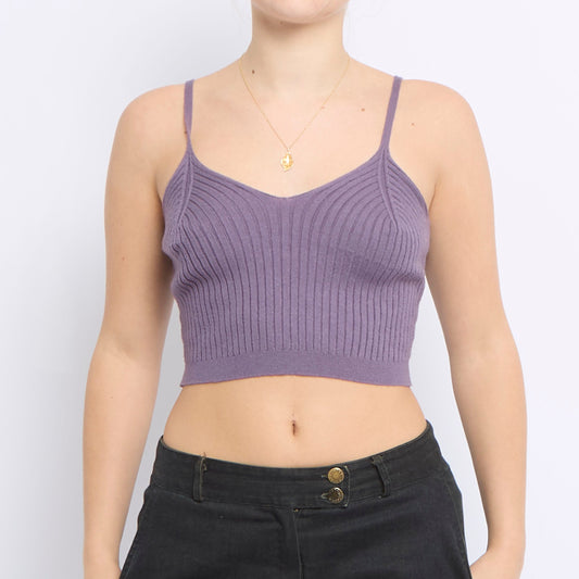 Ribbed Strappy Top - UK 10