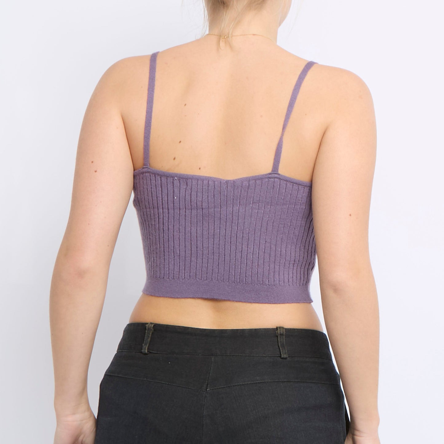 Ribbed Strappy Top - UK 10