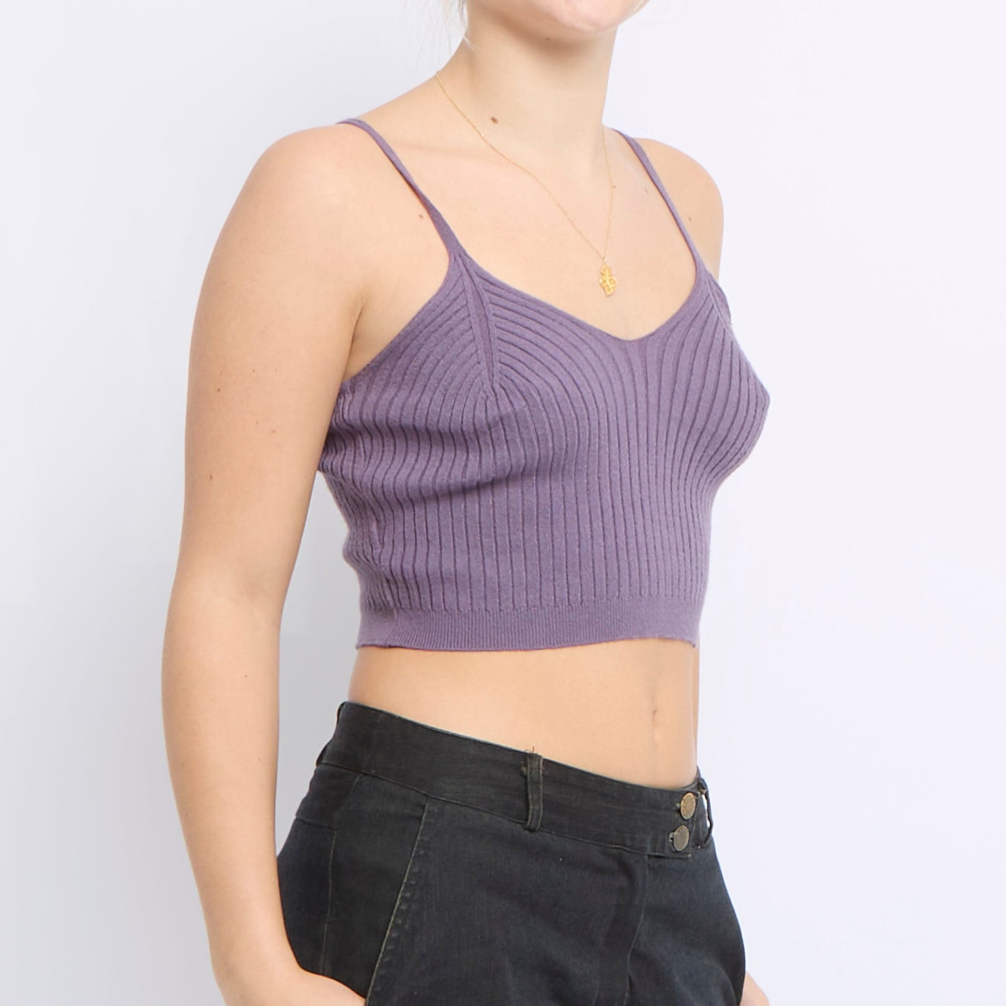 Ribbed Strappy Top - UK 10