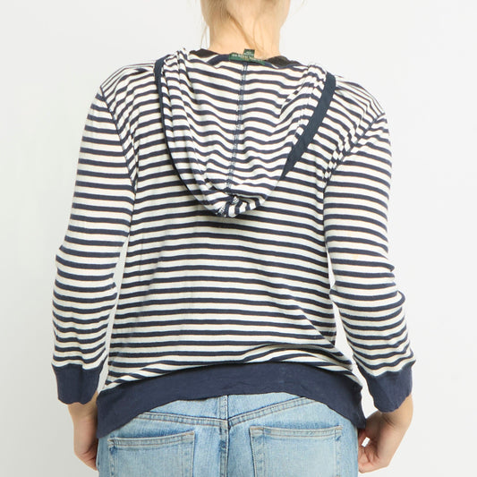 Ralph Lauren Button Up Stripe Top - UK 10