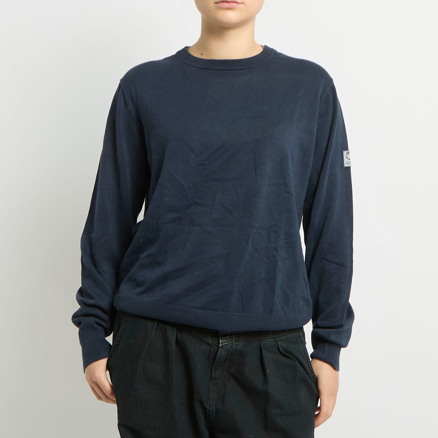 Fine Knit Crew Neck Sweatshirt - UK 10