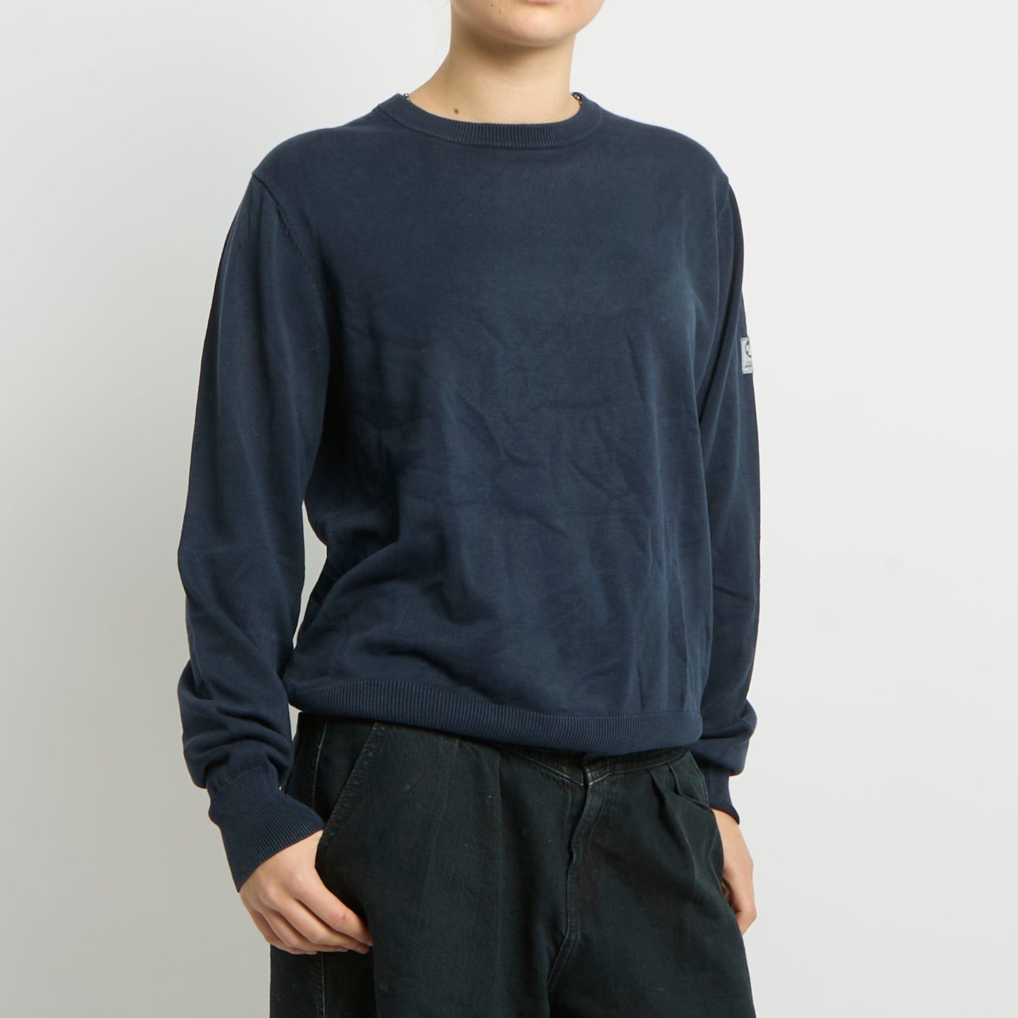 Fine Knit Crew Neck Sweatshirt - UK 10