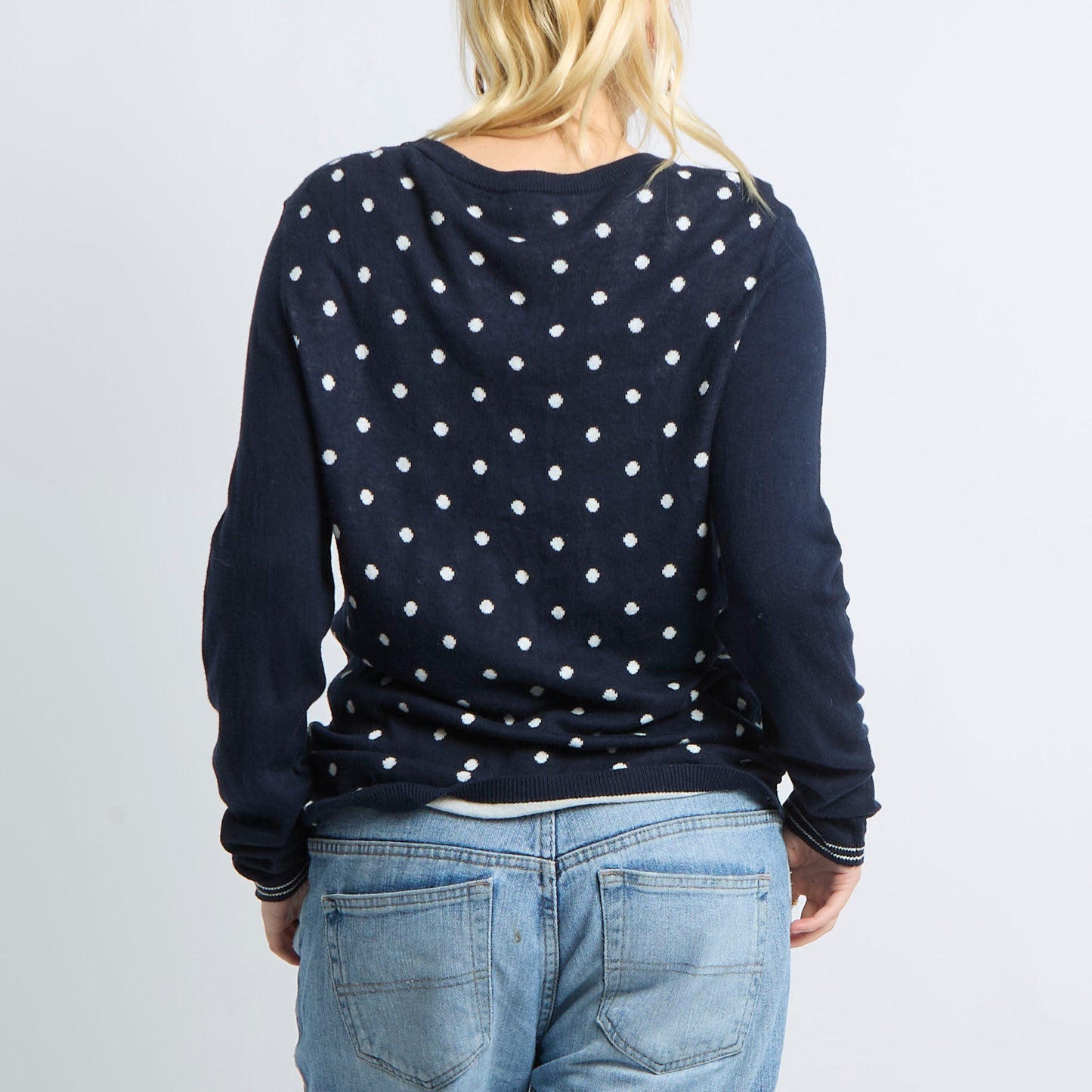 Tommy-Hilfiger-Polka Dot Sweatshirt - UK 10