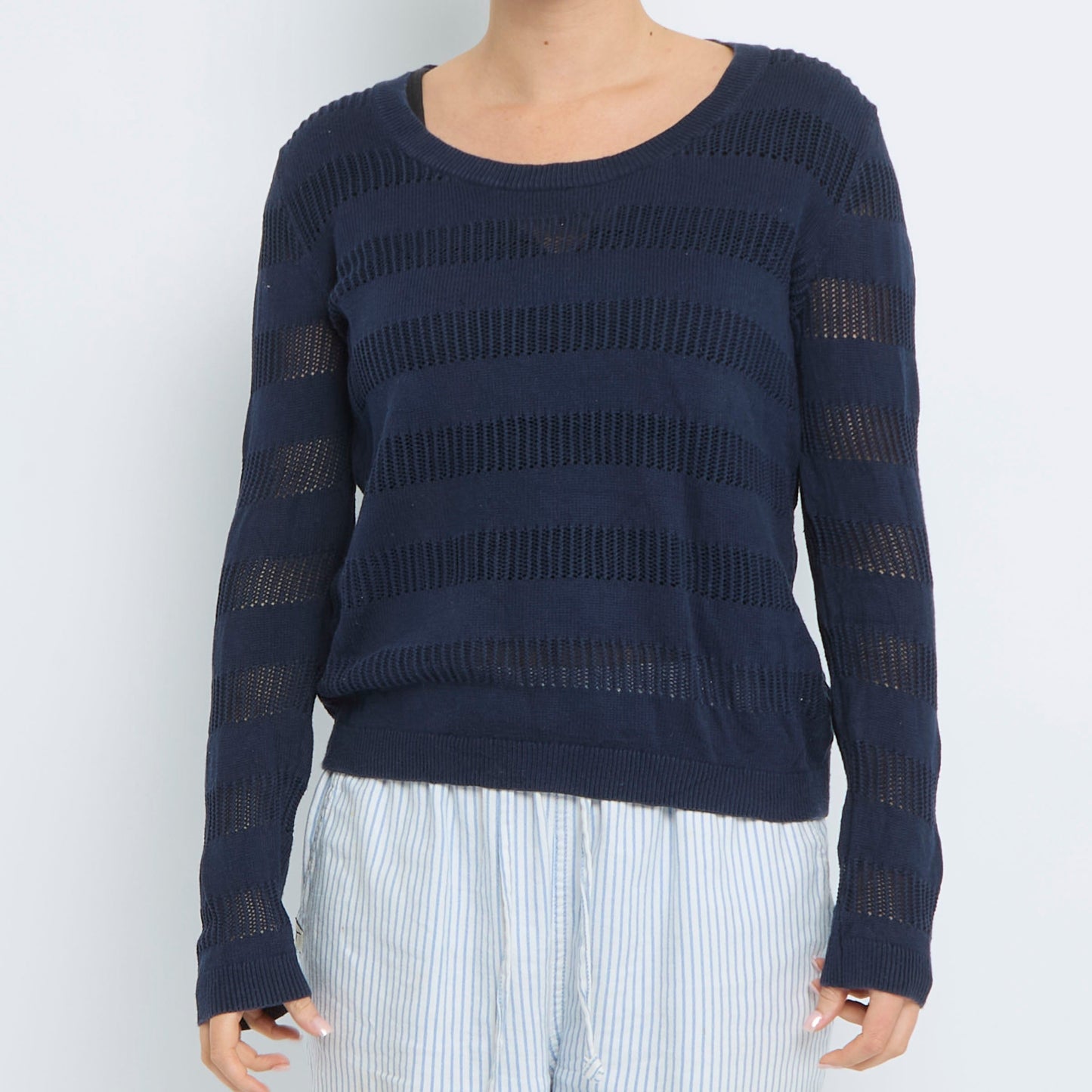 Tommy Hilfiger Striped Crewneck Sweater - UK 10