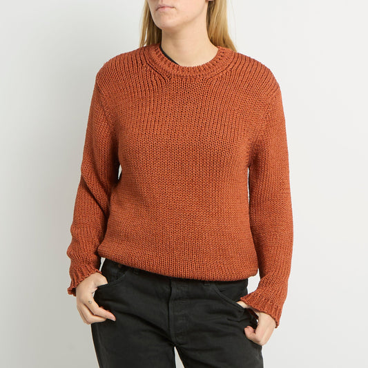 Crochet Knit Shimmer Detail Sweater - UK 10