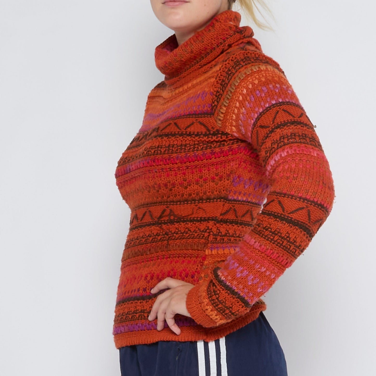 Heavy Knit Cowlneck Sweater - UK 10