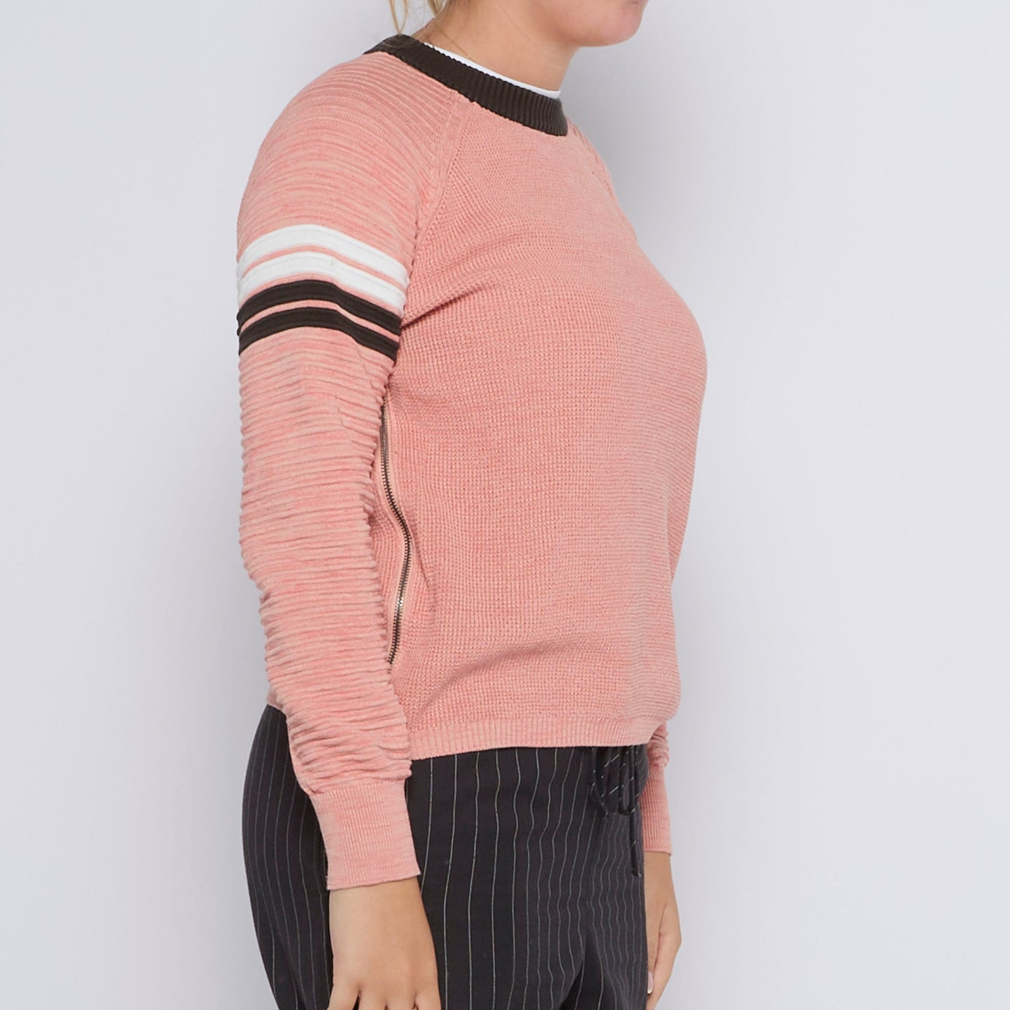 G-Star Crewneck Stripe Arm Sweater - UK 10