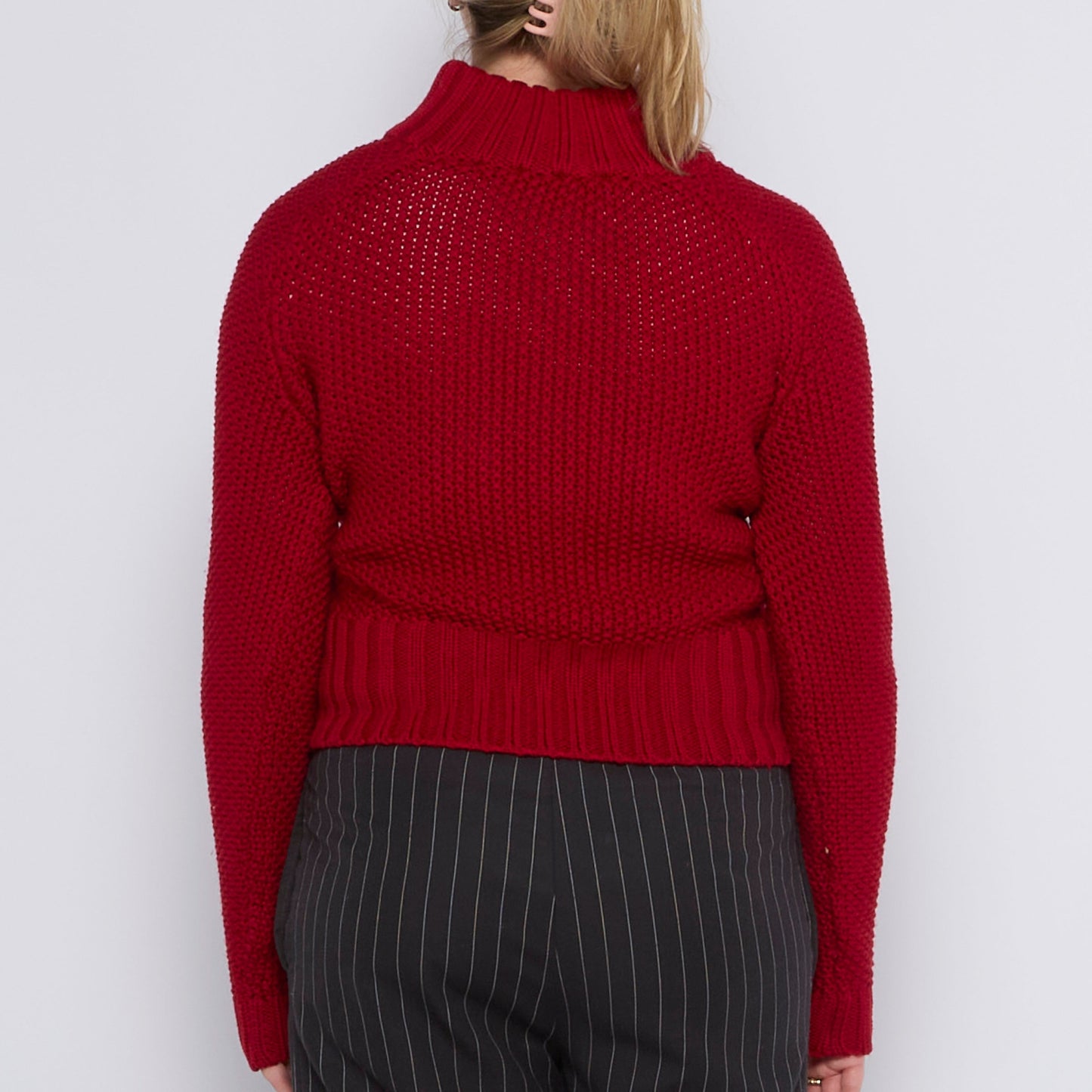 Full Zip Heavy Knit Sweater - UK 10