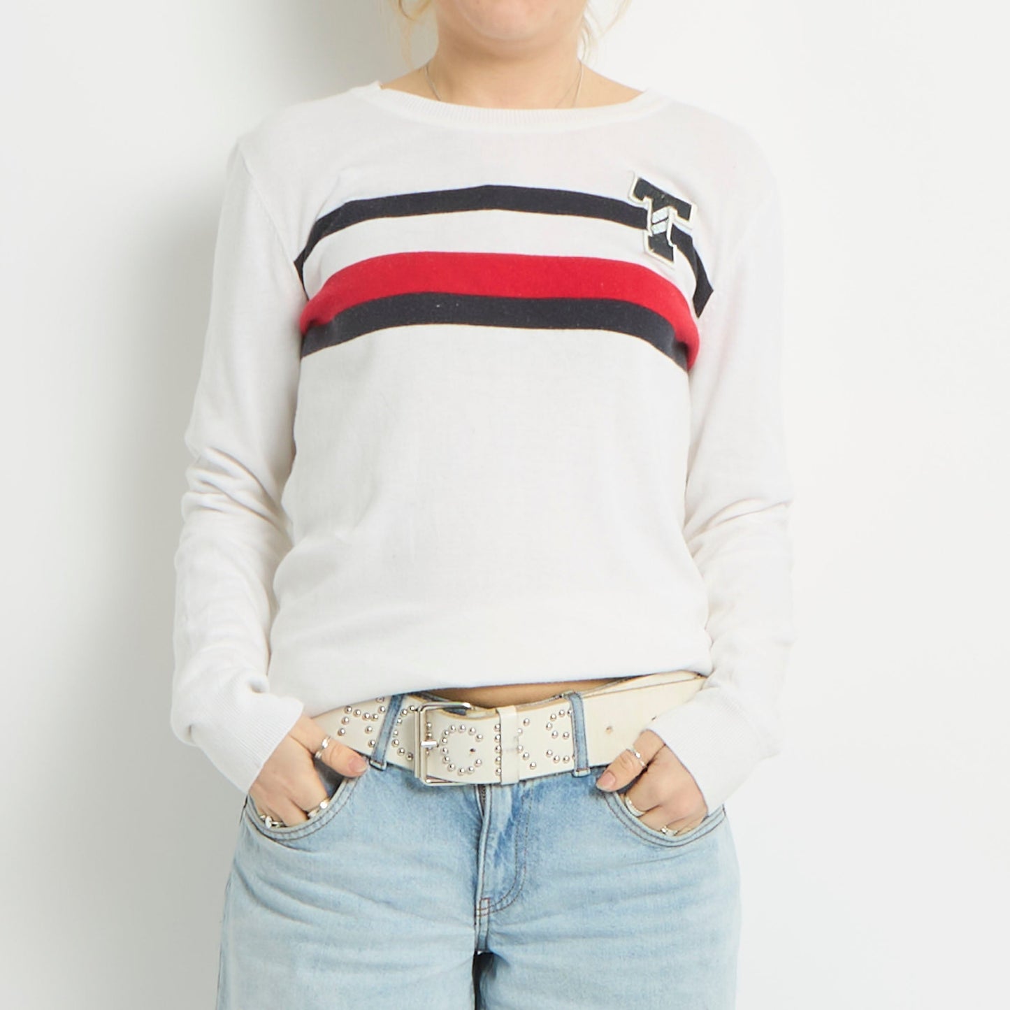 Logo Detail Stripe Sweatshirt - UK 10