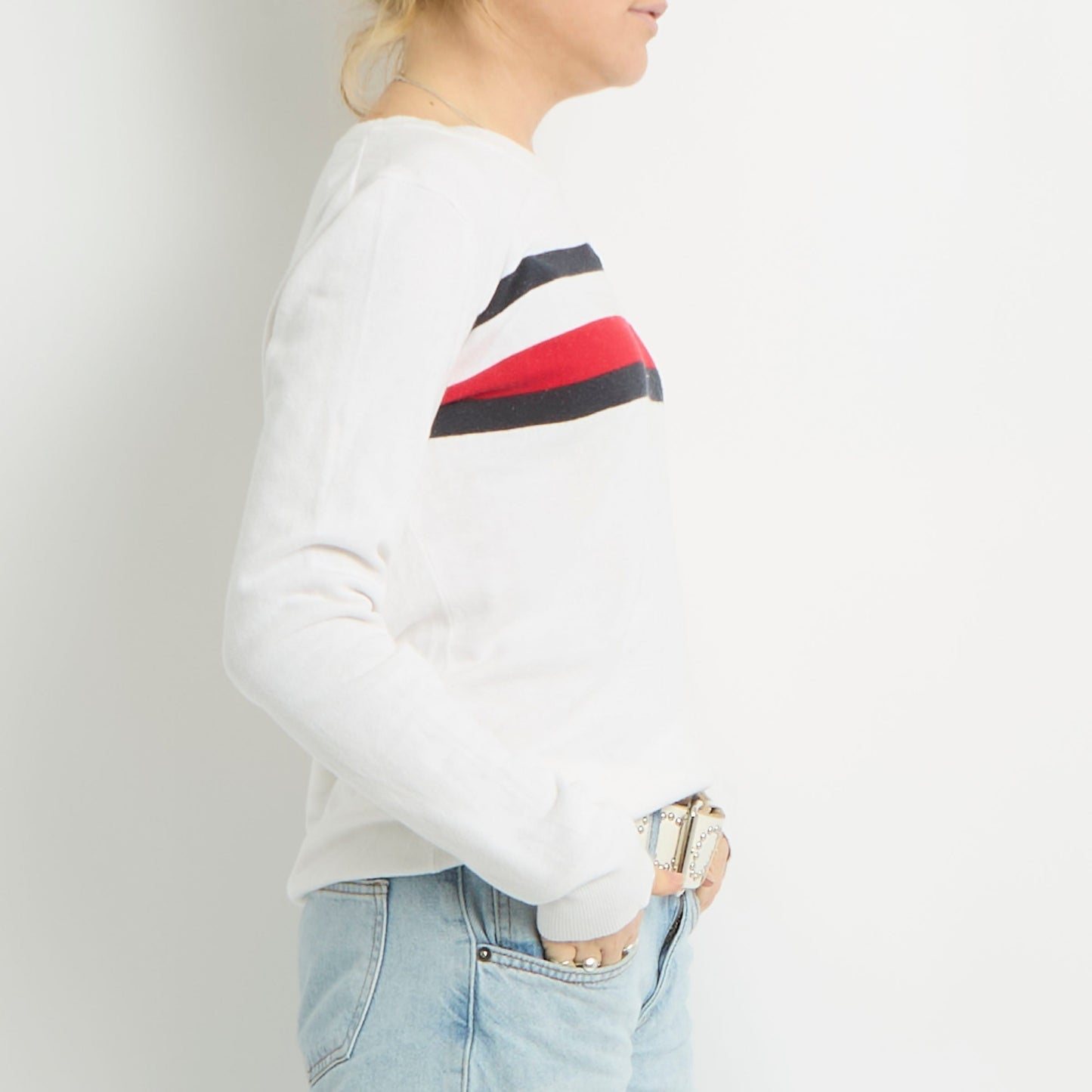 Logo Detail Stripe Sweatshirt - UK 10