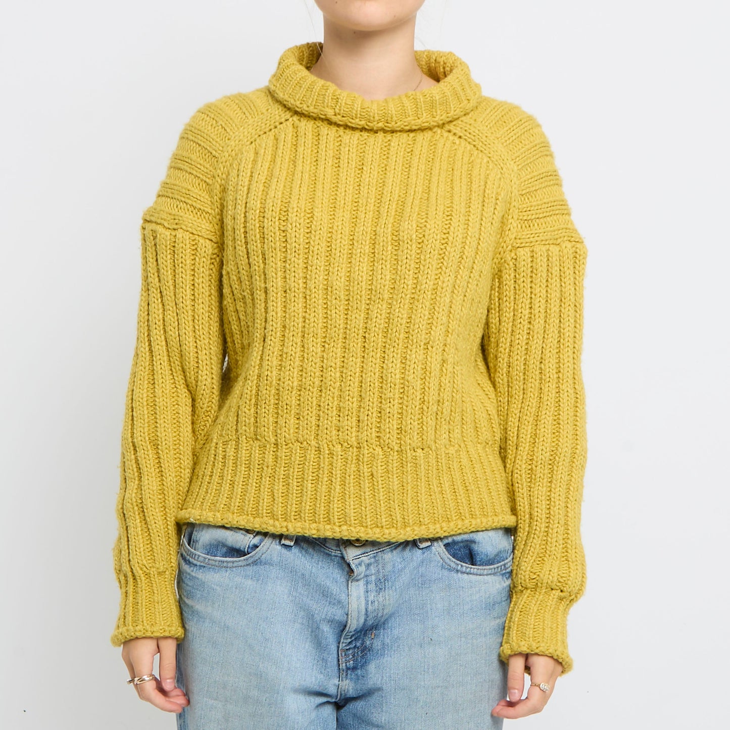 Heavy Knit Turtleneck Sweater - UK 10