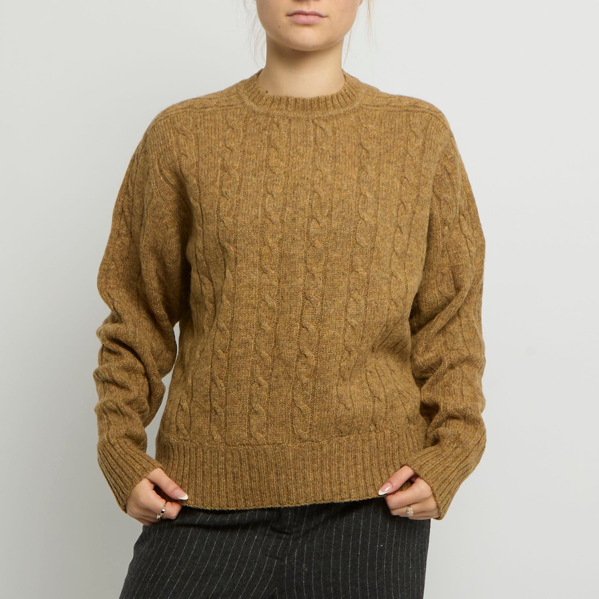 Cable Knit Wool Jumper - UK 12