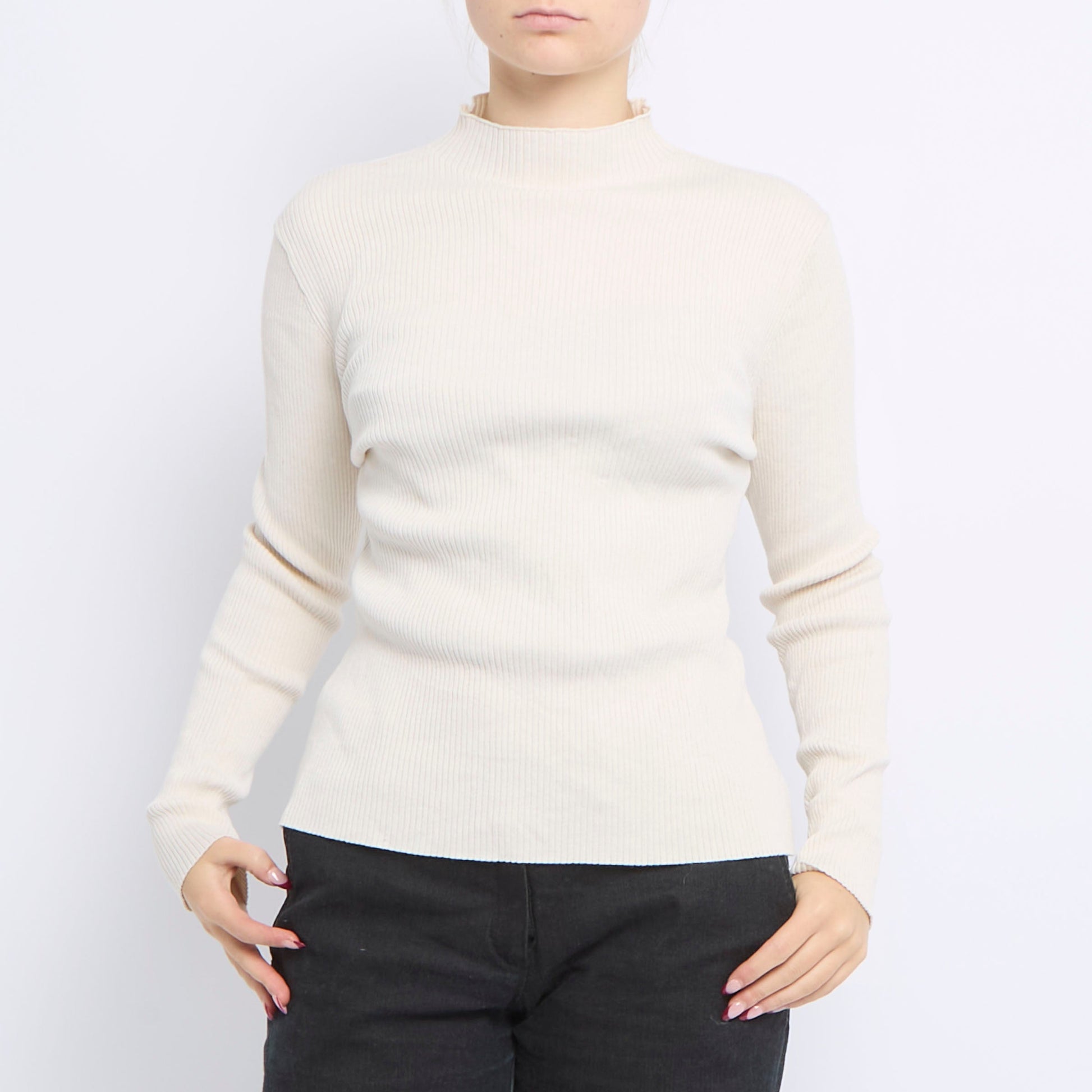 Ribbed Turtleneck Sweater - UK 12