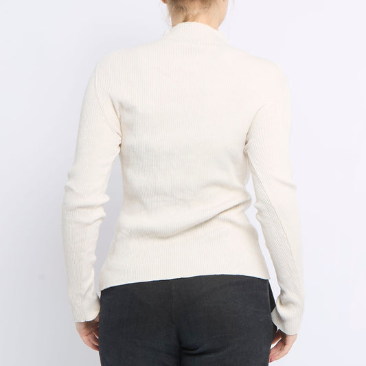 Ribbed Turtleneck Sweater - UK 12