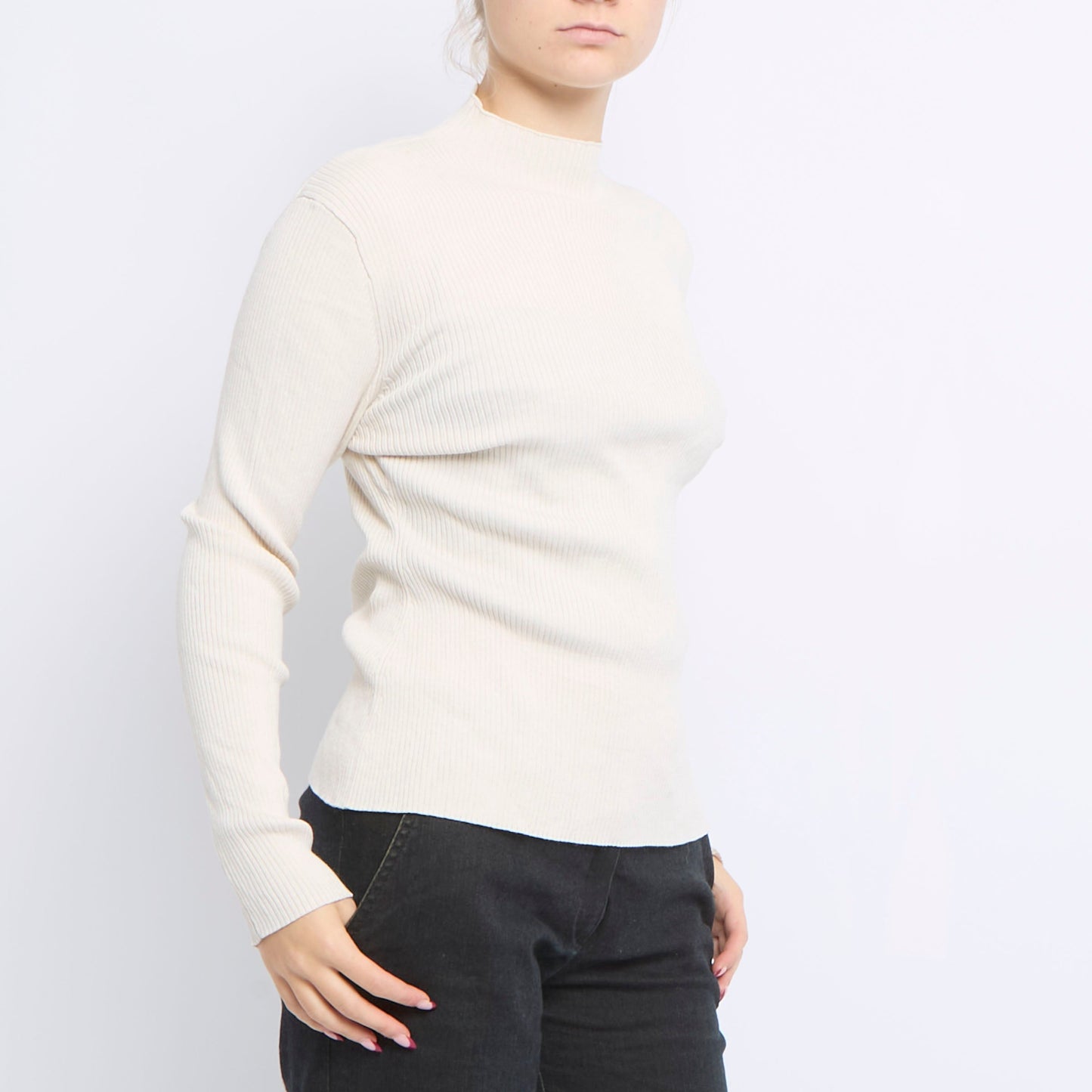 Ribbed Turtleneck Sweater - UK 12