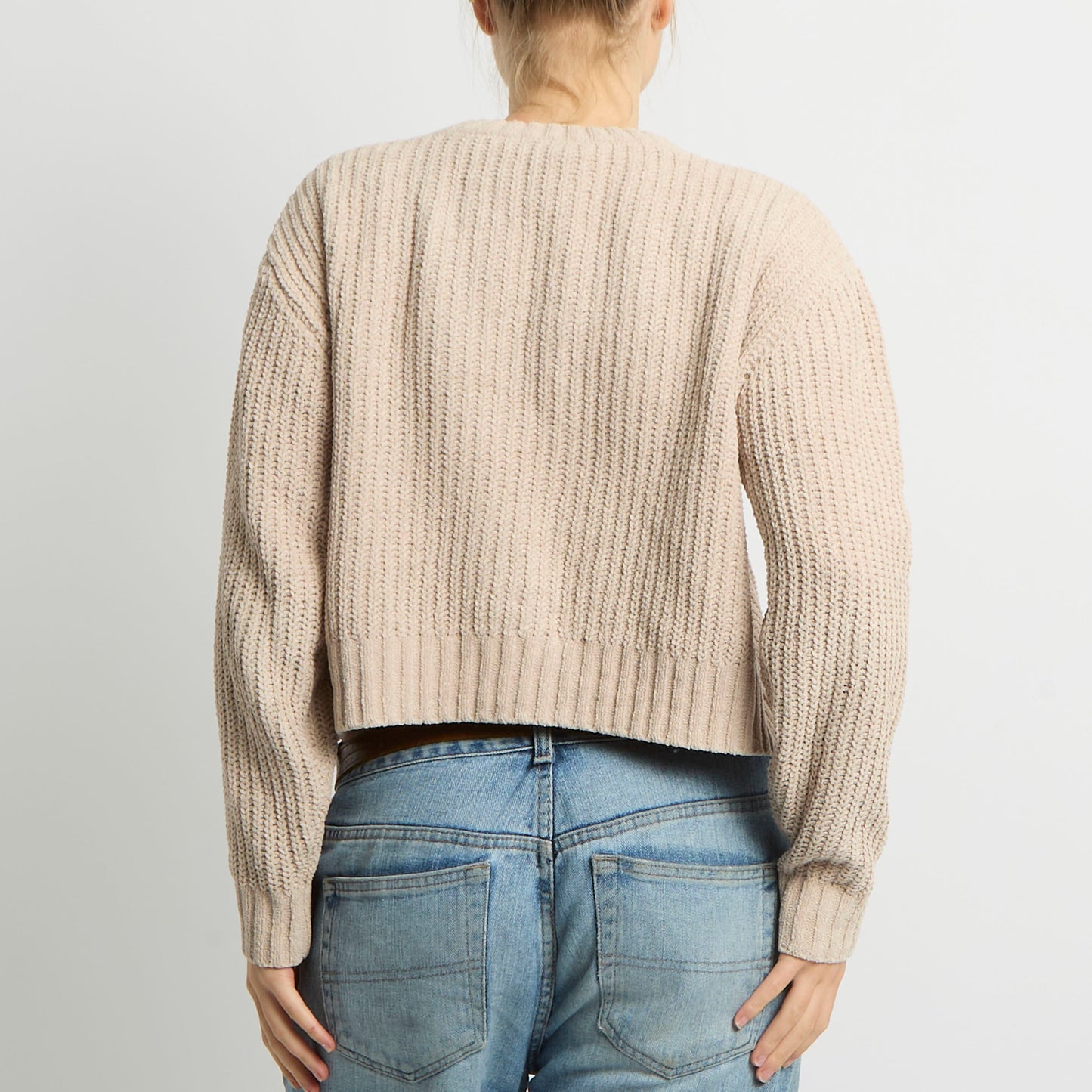 Cropped Knitted Jumper - UK 12