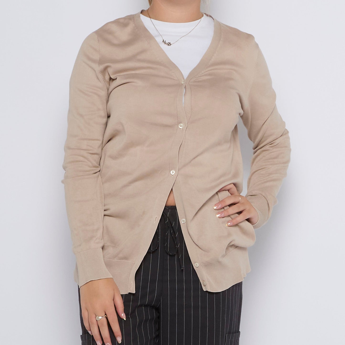 V-Neck Buttoned Cardigan - UK 12