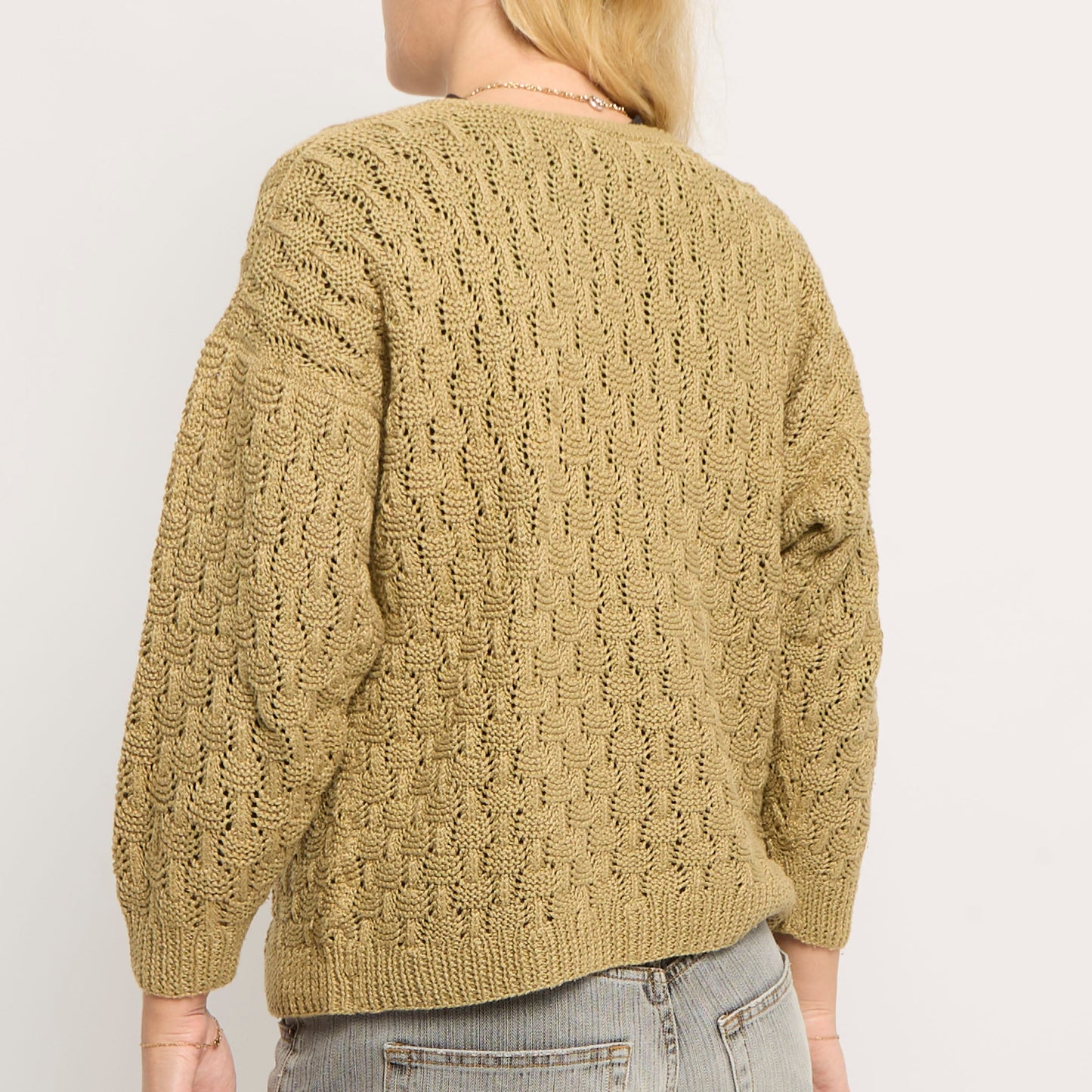 Crochet Heavy Knit Sweater - UK 12