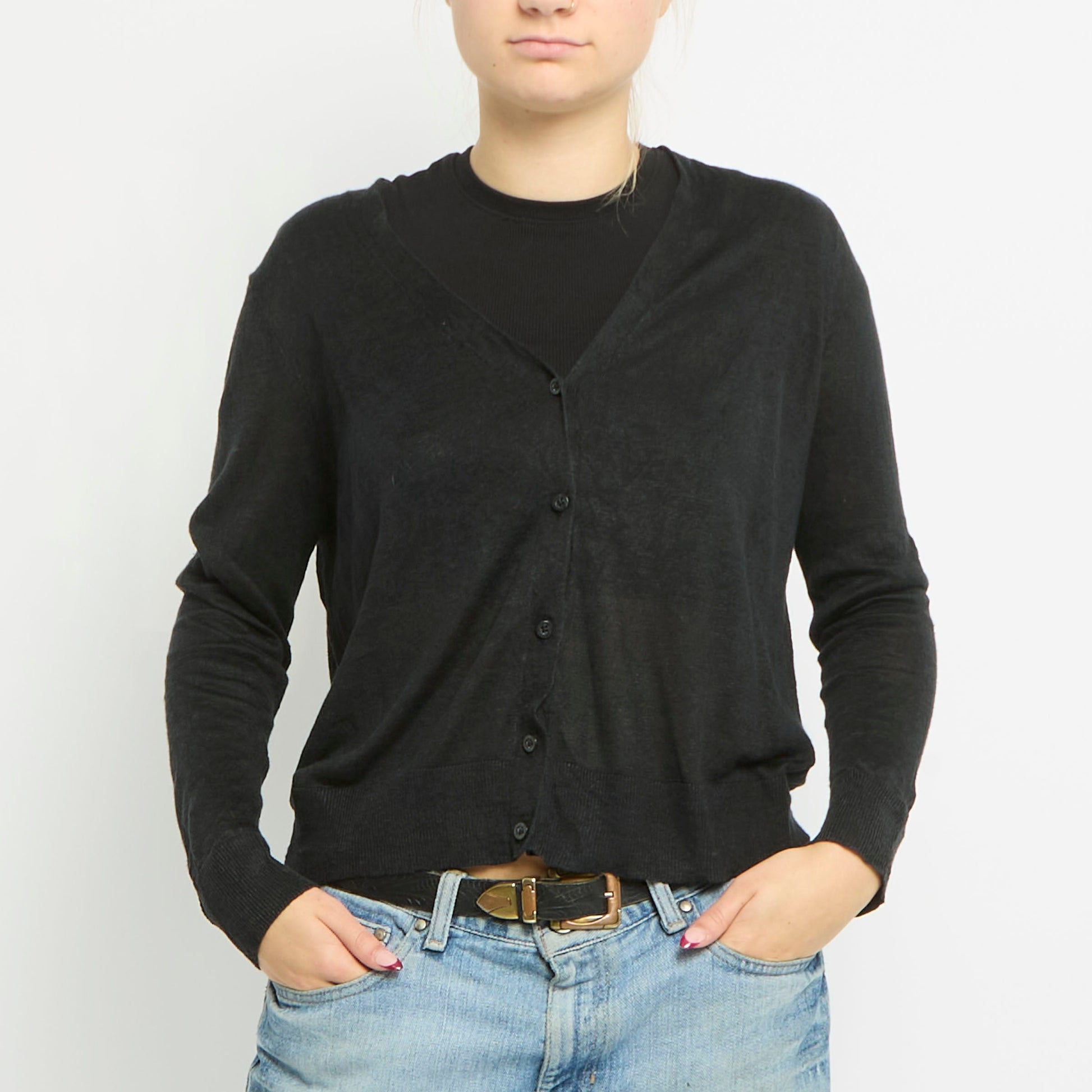 Ralph Lauren Cut Out Thin Cardigan - UK 12