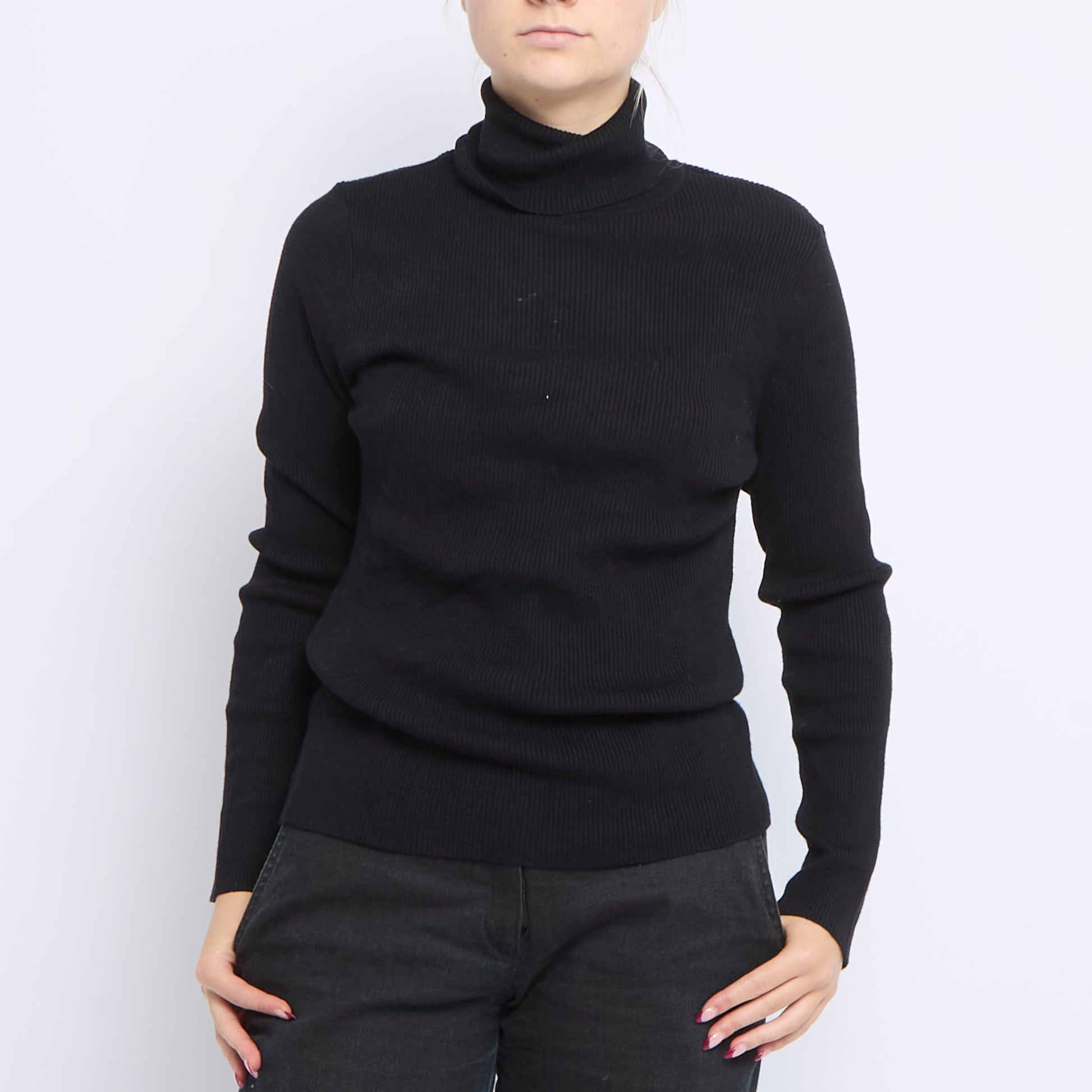 Ribbed Turtleneck Sweater - UK 12