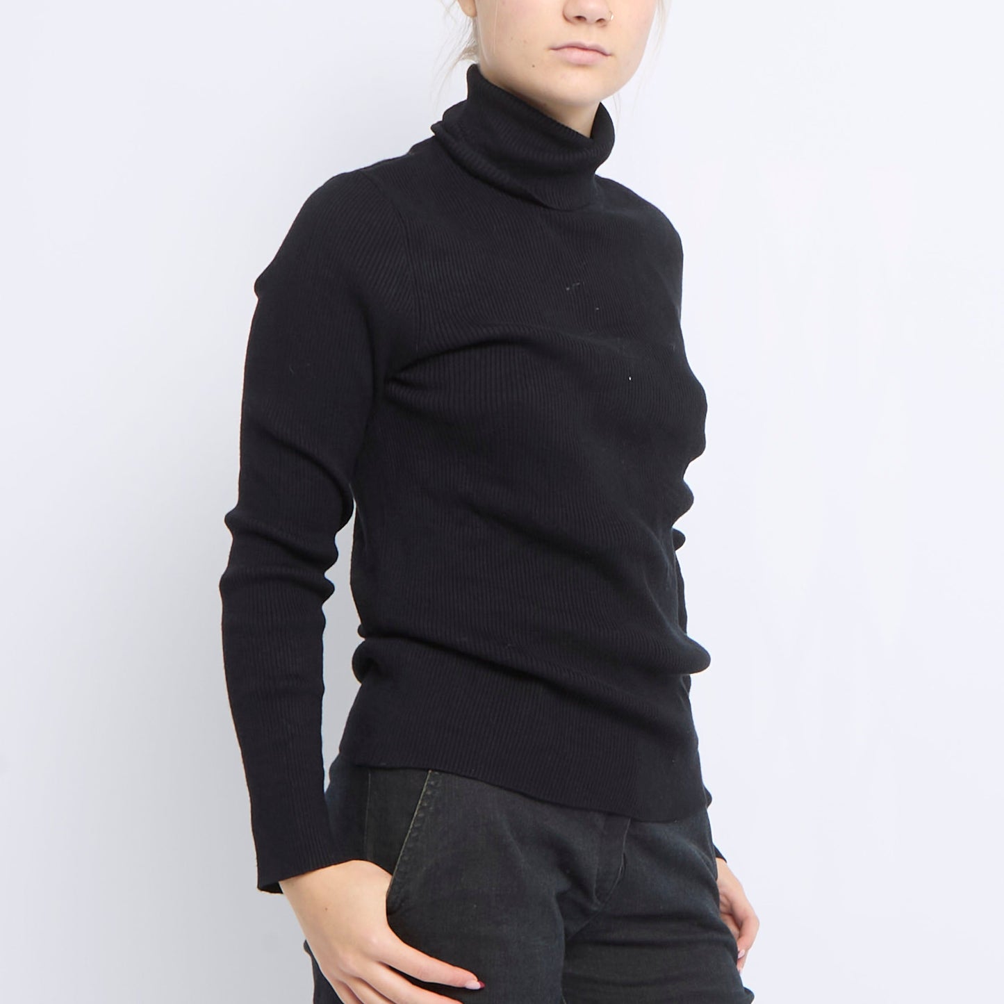 Ribbed Turtleneck Sweater - UK 12