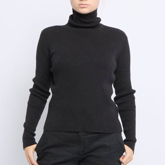 Ribbed Turtleneck Sweater - UK 12