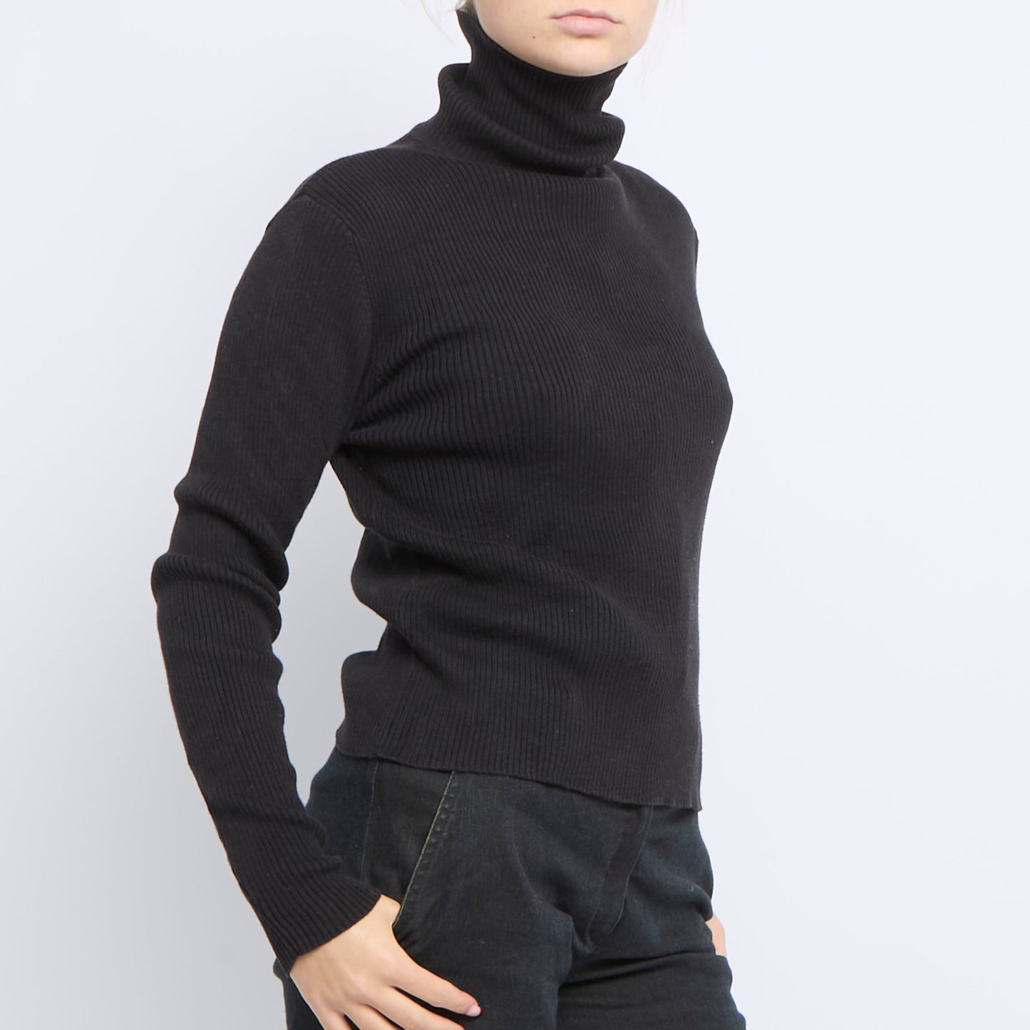 Ribbed Turtleneck Sweater - UK 12