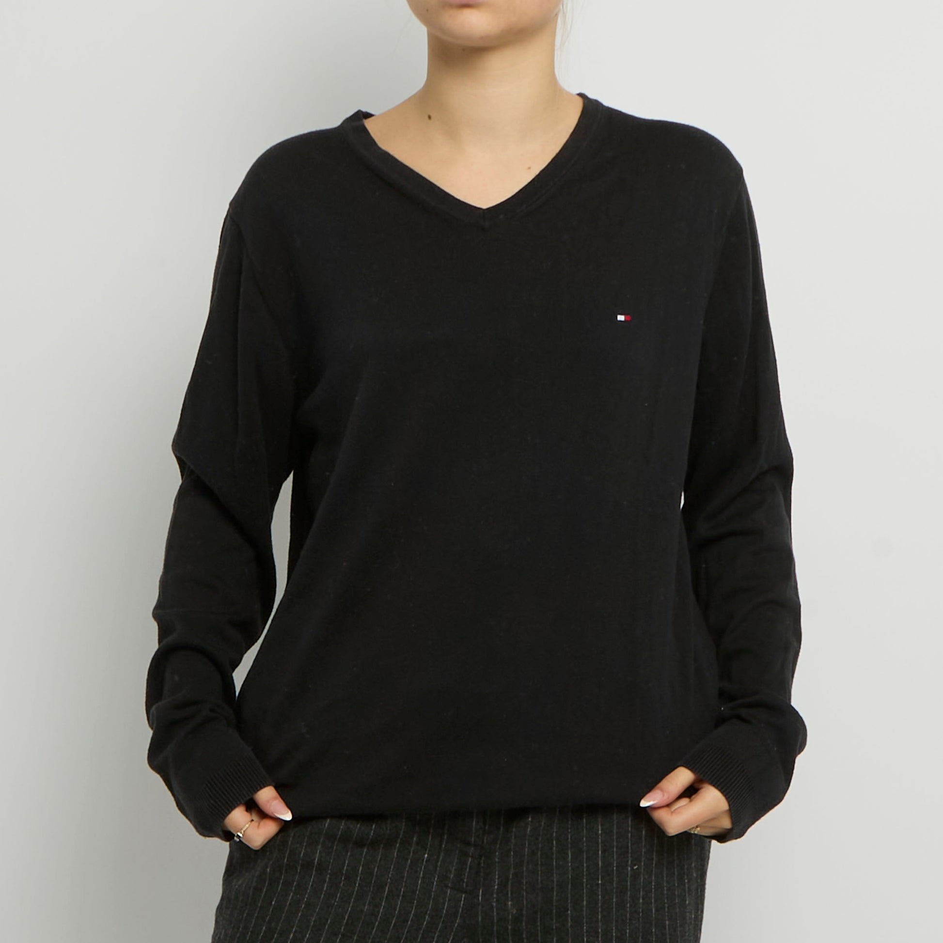 Tommy Hilfiger V-Neck Jumper - UK 12